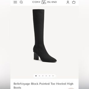 Cosy Island BelleVoyage Elegant Black Heeled Boots
